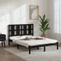 vidaXL Estructura de cama madera maciza doble pequeña negro 120x190 cm vidaXL Estructura de cama madera maciza doble pequeña negro 120x190 cm
