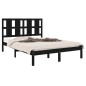 vidaXL Estructura de cama madera maciza doble pequeña negro 120x190 cm vidaXL Estructura de cama madera maciza doble pequeña negro 120x190 cm
