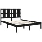vidaXL Estructura de cama madera maciza doble pequeña negro 120x190 cm vidaXL Estructura de cama madera maciza doble pequeña negro 120x190 cm