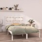 vidaXL Estructura de cama de madera maciza blanca 140x200 cm
