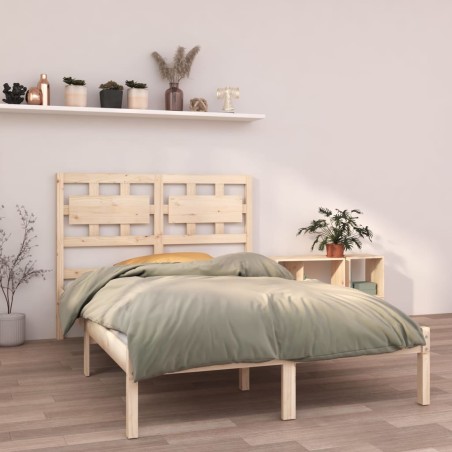vidaXL Estructura de cama madera maciza de pino 140x190 cm