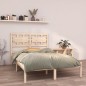 vidaXL Estructura de cama madera maciza de pino 140x190 cm