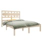 vidaXL Estructura de cama madera maciza de pino 140x190 cm