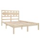 vidaXL Estructura de cama madera maciza de pino 140x190 cm