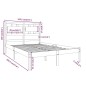 vidaXL Estructura de cama madera maciza de pino 140x190 cm