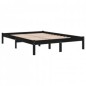 vidaXL Estructura de cama madera maciza de pino negro 120x200 cm