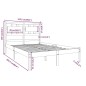 vidaXL Estructura de cama madera maciza de pino negro 120x200 cm