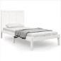 vidaXL Estructura de cama madera maciza individual blanco 75x190 cm vidaXL Estructura de cama madera maciza individual blanco 75x190 cm