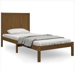vidaXL Estructura de cama madera maciza de pino marrón miel 100x200 cm