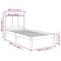 vidaXL Estructura de cama madera maciza de pino marrón miel 100x200 cm vidaXL Estructura de cama madera maciza de pino marrón miel 100x200 cm