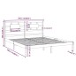 vidaXL Estructura de cama de madera maciza de pino gris 200x200 cm vidaXL Estructura de cama de madera maciza de pino gris 200x200 cm