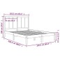 vidaXL Estructura de cama de madera maciza de pino 160x200 cm