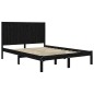 vidaXL Estructura de cama de madera maciza de pino negra 140x190 cm