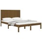 vidaXL Estructura de cama madera maciza de pino marrón miel 120x200 cm vidaXL Estructura de cama madera maciza de pino marrón miel 120x200 cm