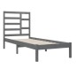 vidaXL Estructura de cama madera maciza de pino gris 90x200 cm vidaXL Estructura de cama madera maciza de pino gris 90x200 cm