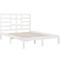 vidaXL Estructura de cama de madera maciza blanca 140x200 cm vidaXL Estructura de cama de madera maciza blanca 140x200 cm