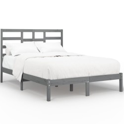 vidaXL Estructura de cama de madera maciza blanca 140x190 cm