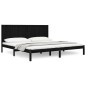 vidaXL Estructura de cama de madera maciza de pino negra 200x200 cm vidaXL Estructura de cama de madera maciza de pino negra 200x200 cm