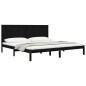 vidaXL Estructura de cama de madera maciza de pino negra 200x200 cm vidaXL Estructura de cama de madera maciza de pino negra 200x200 cm