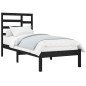 vidaXL Estructura de cama madera maciza negro 100x200 cm vidaXL Estructura de cama madera maciza negro 100x200 cm