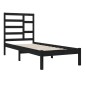 vidaXL Estructura de cama madera maciza negro 100x200 cm vidaXL Estructura de cama madera maciza negro 100x200 cm