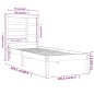 vidaXL Estructura de cama madera maciza negro 100x200 cm vidaXL Estructura de cama madera maciza negro 100x200 cm