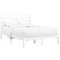 vidaXL Estructura de cama de madera maciza de pino blanca 160x200 cm vidaXL Estructura de cama de madera maciza de pino blanca 160x200 cm