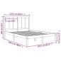 vidaXL Estructura de cama madera maciza de pino 150x200 cm