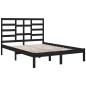 vidaXL Estructura de cama madera maciza negro King Size 150x200 cm vidaXL Estructura de cama madera maciza negro King Size 150x200 cm