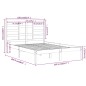 vidaXL Estructura de cama madera maciza negro King Size 150x200 cm vidaXL Estructura de cama madera maciza negro King Size 150x200 cm