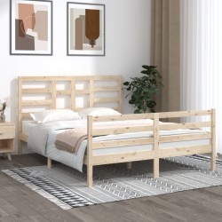vidaXL Estructura de cama madera maciza 150x200 cm