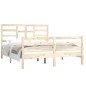 vidaXL Estructura de cama madera maciza 150x200 cm vidaXL Estructura de cama madera maciza 150x200 cm