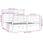 vidaXL Estructura de cama madera maciza 150x200 cm vidaXL Estructura de cama madera maciza 150x200 cm