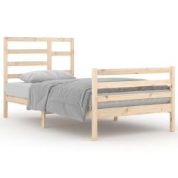 vidaXL Estructura de cama madera maciza 100x200 cm