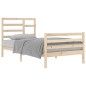 vidaXL Estructura de cama madera maciza 100x200 cm vidaXL Estructura de cama madera maciza 100x200 cm
