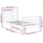 vidaXL Estructura de cama madera maciza 100x200 cm vidaXL Estructura de cama madera maciza 100x200 cm