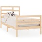 vidaXL Estructura de cama madera maciza 90x190 cm