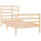 vidaXL Estructura de cama madera maciza 90x190 cm