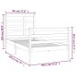 vidaXL Estructura de cama madera maciza 90x190 cm