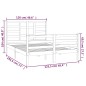 vidaXL Estructura de cama doble madera maciza marrón miel 120x190 cm vidaXL Estructura de cama doble madera maciza marrón miel 120x190 cm
