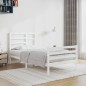 vidaXL Estructura de cama madera maciza blanco 90x200 cm vidaXL Estructura de cama madera maciza blanco 90x200 cm
