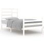 vidaXL Estructura de cama madera maciza blanco 90x200 cm vidaXL Estructura de cama madera maciza blanco 90x200 cm