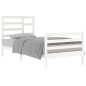 vidaXL Estructura de cama madera maciza blanco 90x200 cm vidaXL Estructura de cama madera maciza blanco 90x200 cm