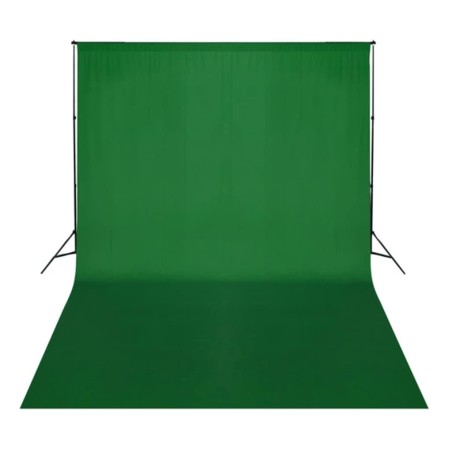 vidaXL Telón de fondo para fotografía algodón verde 500x300 cm croma