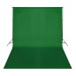 vidaXL Telón de fondo para fotografía algodón verde 500x300 cm croma vidaXL Telón de fondo para fotografía algodón verde 500x300 cm croma
