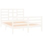 vidaXL Estructura de cama doble pequeña madera maciza blanca 120x190cm vidaXL Estructura de cama doble pequeña madera maciza blanca 120x190cm