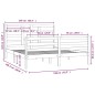 vidaXL Estructura de cama madera maciza marrón miel 160x200 cm vidaXL Estructura de cama madera maciza marrón miel 160x200 cm