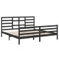 vidaXL Estructura de cama de madera maciza de pino negra 200x200 cm