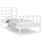 vidaXL Estructura de cama individual madera maciza blanco 75x190 cm vidaXL Estructura de cama individual madera maciza blanco 75x190 cm