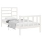 vidaXL Estructura de cama individual madera maciza blanco 75x190 cm vidaXL Estructura de cama individual madera maciza blanco 75x190 cm